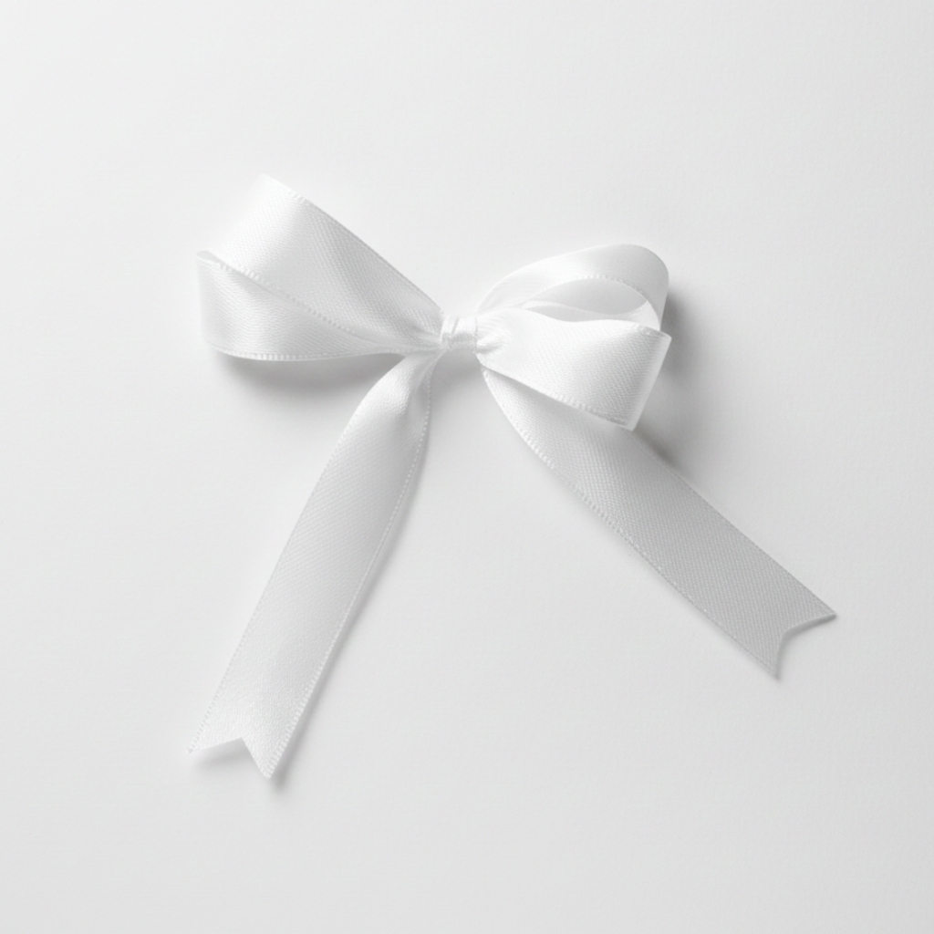 Stuha saténová 15 mm – bílá